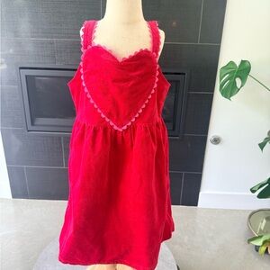 Gymboree Red Dress with Pink Heart Applique